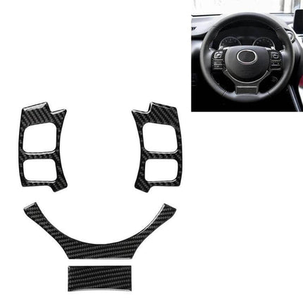 Carbon Fiber Steering Wheel Button Decor Stickers for Lexus Models - carbon fiber trim set for steering wheel buttons and spokes