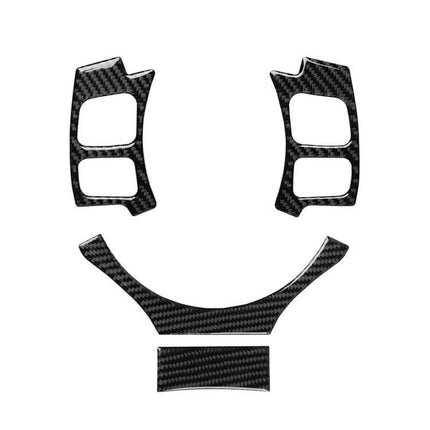 Carbon Fiber Steering Wheel Button Decor Stickers for Lexus Models – black carbon fiber trim set for steering wheel buttons and paddle area
