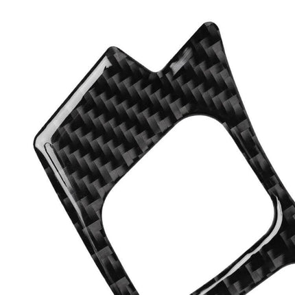 Carbon Fiber Steering Wheel Button Decor Stickers for Lexus Models - close-up carbon fiber texture steering button sticker piece