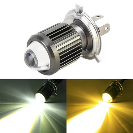 Bicolor Projector Lens Motorcycle Headlights for Everyday Riding - dual white and yellow beam LED projector for improved visibility