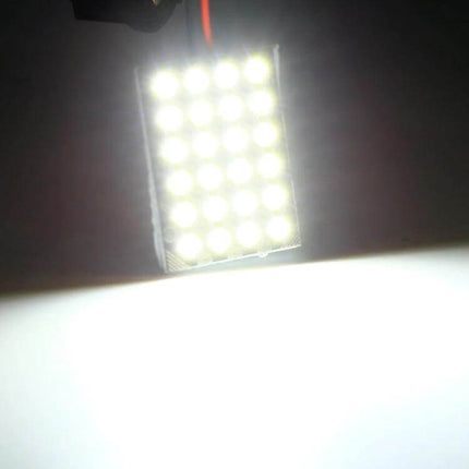 Car Reading Dome Light 12V White LED For Interior Use — bright LED panel showing steady white interior illumination, tool-free install, low power draw