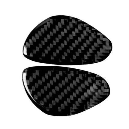 Carbon Fiber Decorative Sticker for Car Gear Shift Panel - black carbon fiber pair for interior trim