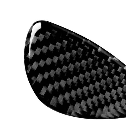 Carbon Fiber Decorative Sticker for Car Gear Shift Panel - glossy carbon fiber texture close-up