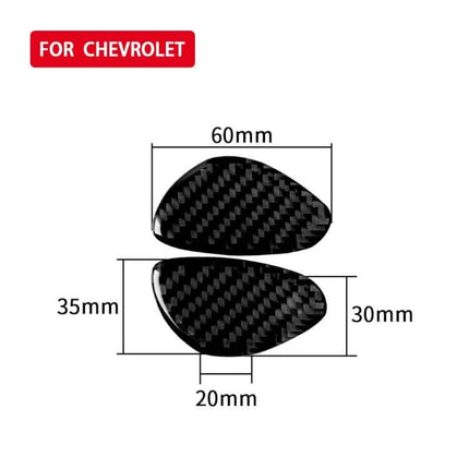 Carbon Fiber Decorative Sticker for Car Gear Shift Panel - carbon fiber decals for Chevrolet shift panel, 60x35mm and 60x30mm pieces