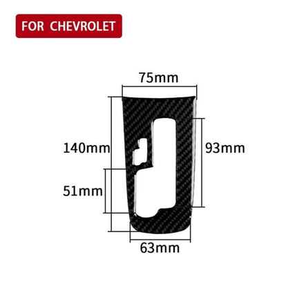 Carbon Fiber Decorative Sticker for Car Gear Shift Panel — carbon fiber sticker for Chevrolet Cruze 2009-2015, dimensions 140x75x63mm