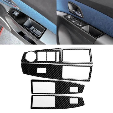 Carbon Fiber Decorative Sticker for Chevrolet Cruze Right Switch - interior door panel trim kit, textured carbon fiber finish