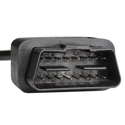 OBD Extension Cable for Everyday Vehicle Diagnostics and Checks - close-up of 16-pin OBDII connector for easy access during routine vehicle checks