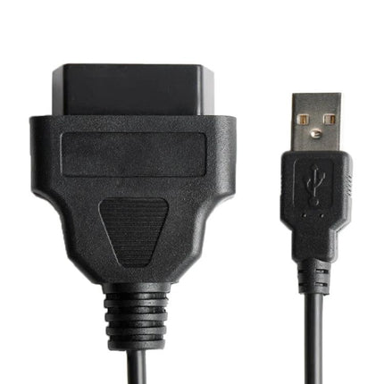 USB Cable for Everyday Car Diagnostics and GPS Connections - black OBDII to USB diagnostic and GPS power cable for laptop and navigation