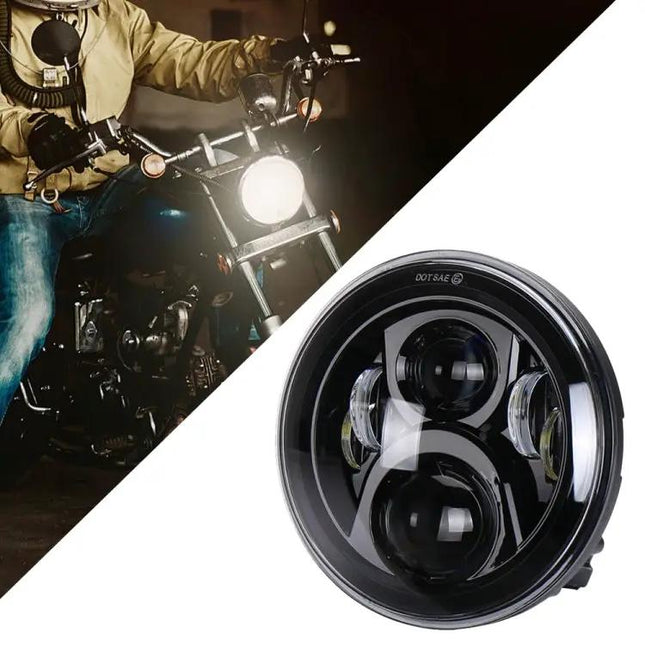 7-Inch Round LED Motorcycle Headlight for Honda in Silver