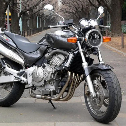 7-Inch Round LED Motorcycle Headlight for Honda in Silver