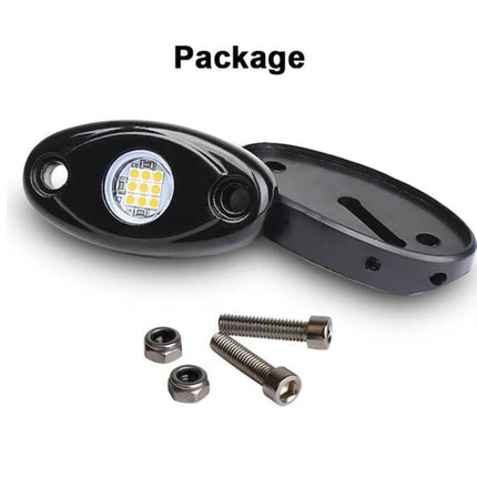 Universal Car Chassis Atmosphere Lights For Interior Ambience LED chassis kit with 9 LEDs, DC 12V, screws and mounting bracket, black oval package (0.2kg)