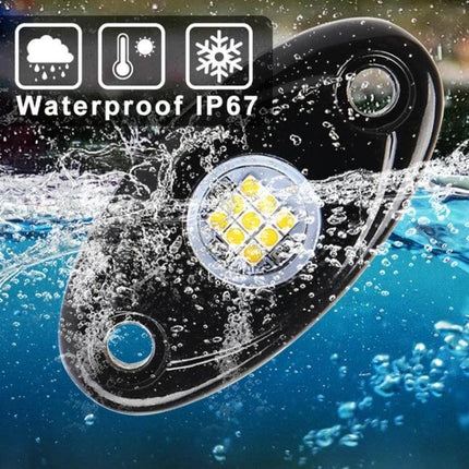 Universal Car Chassis Atmosphere Lights For Interior Ambience - waterproof IP67 9-LED 12V 9W 800LM under-dash footwell glow, long-life 50,000h, pair 0.2kg