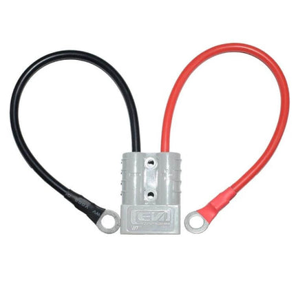 Booster Cable 50A 1m For Vehicle Jump Starts Everyday – compact 50A 0.5m red and black leads with ring terminals for trunk-ready jump starts