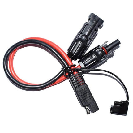 MC4 to SAE Solar Power Cord for PV Panels, 0.35m Length - red and black MC4 to SAE connector cable for RVs, off-grid and hobby solar setups