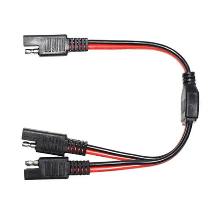 SAE One To Two Connection Cable Car Power Cord 0.3m splitter cable for 36V DC 20A motorcycle small EV and workshop power distribution