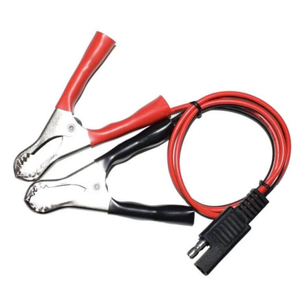 SAE To Crocodile Clip Power Cord For Motorcycle Battery Charger 1m — red and black crocodile clips with SAE connector, 36V 1m charging lead