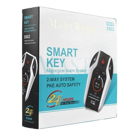 Universal Bidirectional Remote Control Motorcycle Anti-Theft Alarm smart key 2-way PKE system with LED remote for quick location and tamper alerts