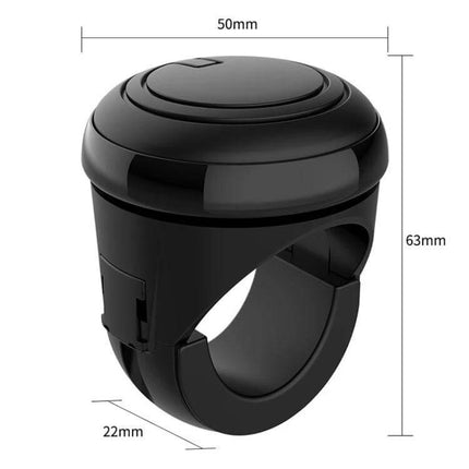 Universal Car Steering Wheel Spinner Knob 360 Degree Rotation Aid, 3R-2251 – black compact 63x50x22mm plastic+metal steering aid