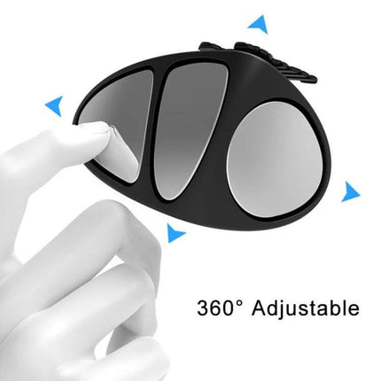 Adjustable 3 in 1 Blind Spot Mirror for Vehicle Left Side showing 360° adjustable triple-lens high-definition glass