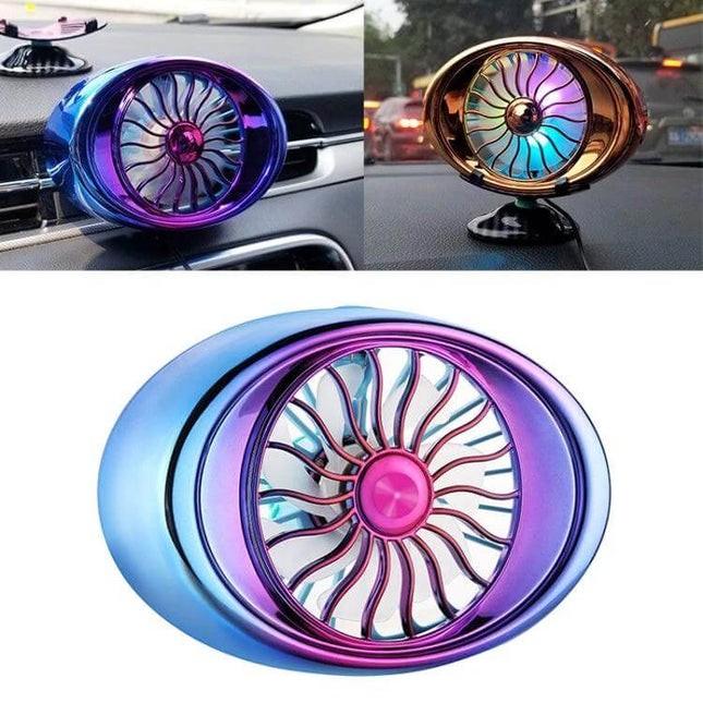 Car Vent Fan USB LED Lamp, Portable 3-Speed for Cars