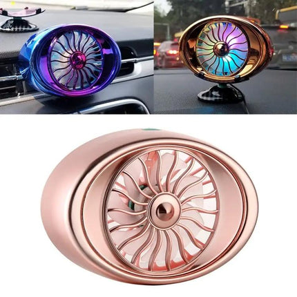 Car Vent Fan USB LED Lamp, Portable 3-Speed for Cars | Syndmart