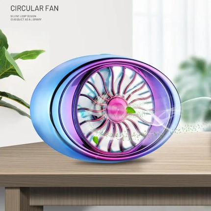 Car Vent Fan USB LED Lamp, Portable 3-Speed for Cars | Syndmart