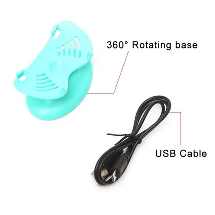 Car Vent Fan USB LED Lamp, Portable 3-Speed for Cars | Syndmart