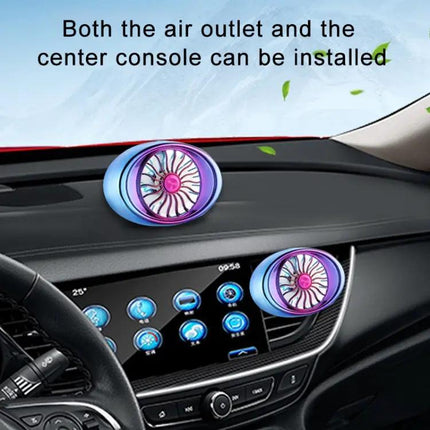 Car Vent Fan USB LED Lamp, Portable 3-Speed for Cars | Syndmart