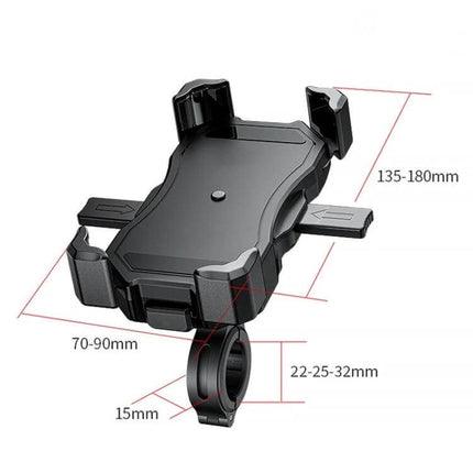 Semi-Automatic Phone Holder for Bicycles and Motorcycles Universal secure adjustable bicycle motorcycle mount for phones 70-180mm