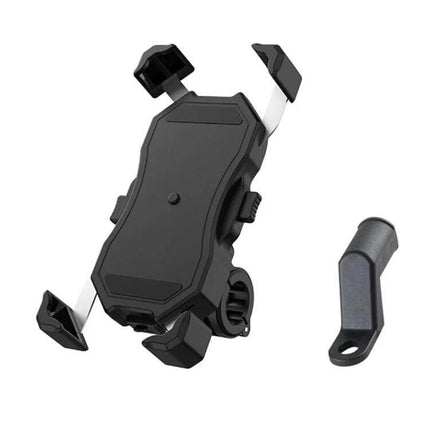Semi-Automatic Phone Holder for Bicycles and Motorcycles Universal in black, adjustable mount for bikes and motorcycles