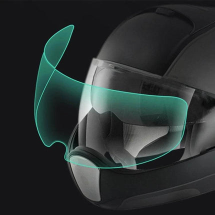 Anti-Fog Shield for Motorcycle Helmets, 24.5x7.5cm Size — clear durable visor insert to prevent fogging on full-face helmets