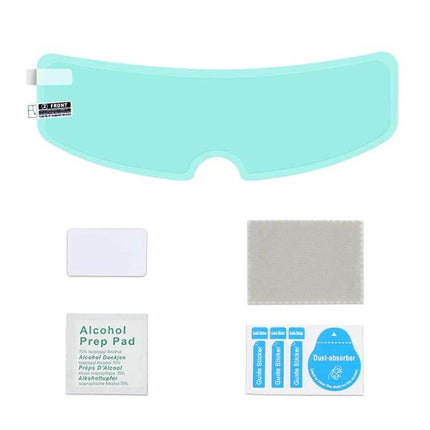 Anti-Fog Shield for Motorcycle Helmets, 24.5x7.5cm Size - clear anti-fog helmet visor insert with cleaning cloth and installation accessories
