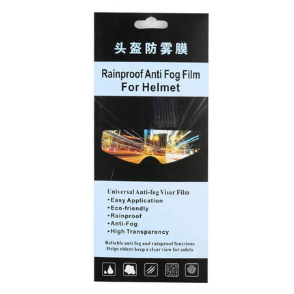 Anti-Fog Shield for Motorcycle Helmets, 24.5x7.5cm Size - rainproof anti-fog visor film for clearer motorcycle helmet vision