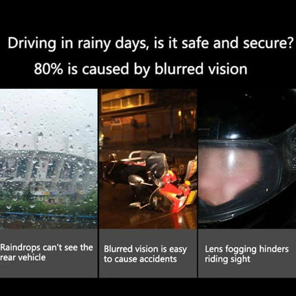 Anti-Fog Shield for Motorcycle Helmets, 24.5x7.5cm Size - anti-fog helmet visor preventing lens fogging in rainy or early morning rides