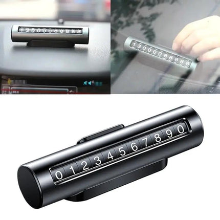 Temporary Parking Metal Roller Card for Car Dashboards