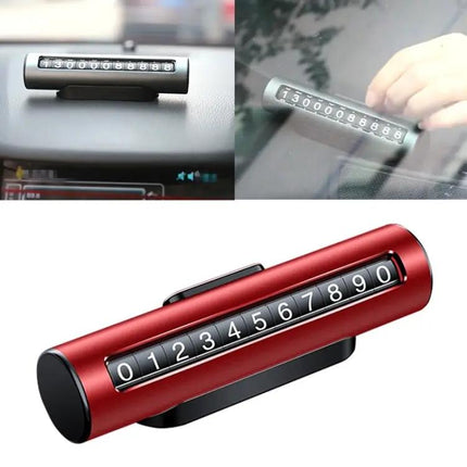 Temporary Parking Metal Roller Card for Car Dashboards