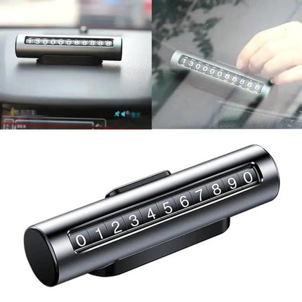 Temporary Parking Metal Roller Card for Car Dashboards