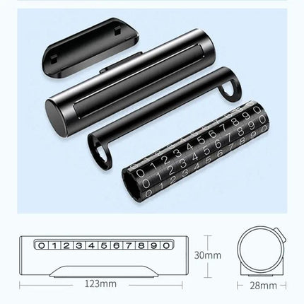 Temporary Parking Metal Roller Card for Car Dashboards