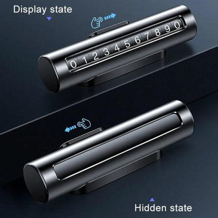 Temporary Parking Metal Roller Card for Car Dashboards