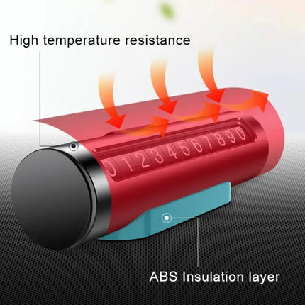 Temporary Parking Metal Roller Card for Car Dashboards