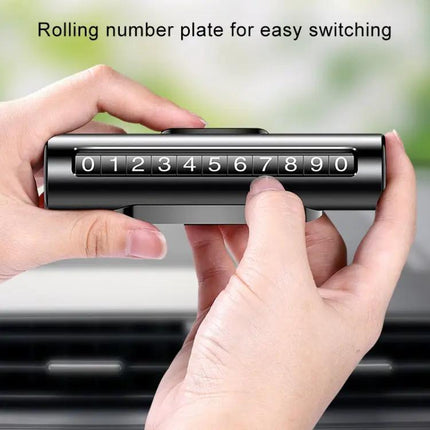 Temporary Parking Metal Roller Card for Car Dashboards
