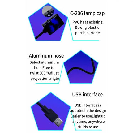 Starry Sky Atmosphere Lamp for Car and Home Blue Light