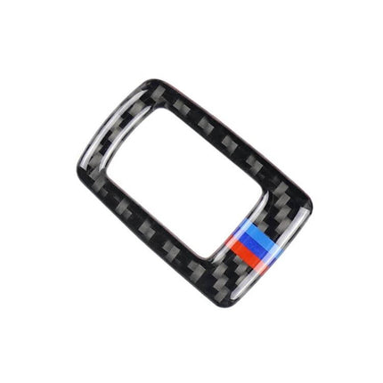 Right Side Carbon Fiber Decorative Sticker for BMW Cars - glossy carbon fiber trim with BMW M stripe accent