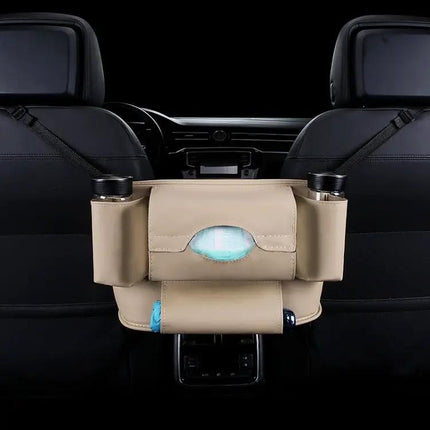 Car Front Seat Hanging Storage Bag for Paper Towels and Cups