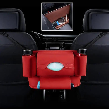 Car Front Seat Hanging Storage Bag for Paper Towels and Cups