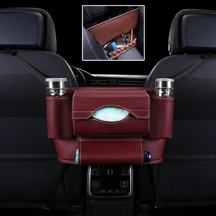 Car Front Seat Hanging Storage Bag for Paper Towels and Cups