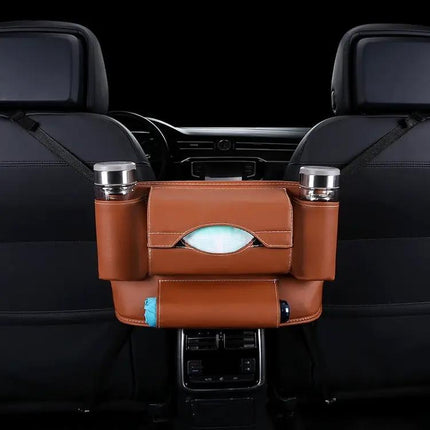 Car Front Seat Hanging Storage Bag for Paper Towels and Cups