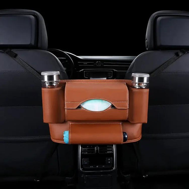 Car Front Seat Hanging Storage Bag for Paper Towels and Cups | Syndmart