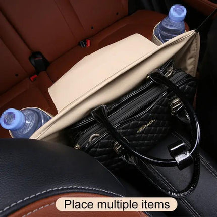 Car Front Seat Hanging Storage Bag for Paper Towels and Cups