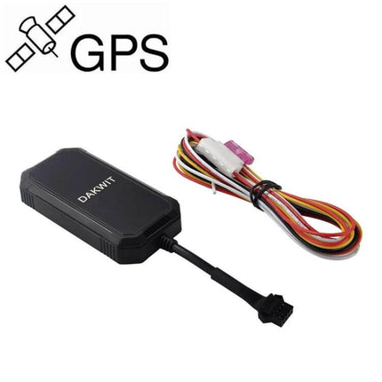 TK300 GPS Tracker for Vehicle Location and Security Monitoring compact black tracker with wiring harness and GPS icon